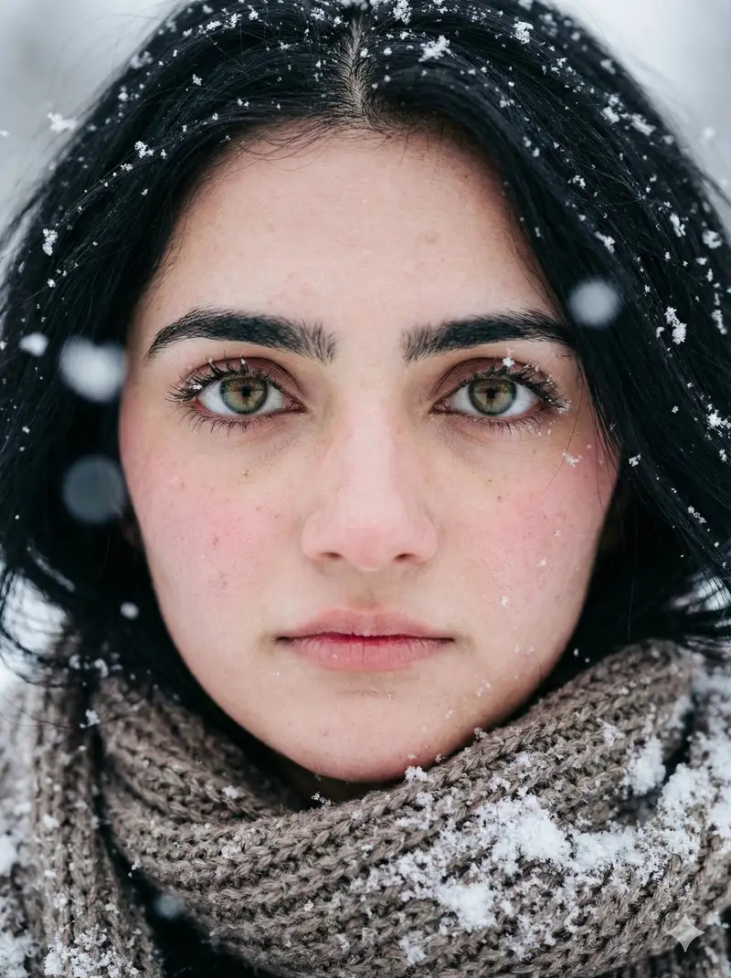 Preview of Extreme Close-up Winter Portrait (Rukmini Vasanth)