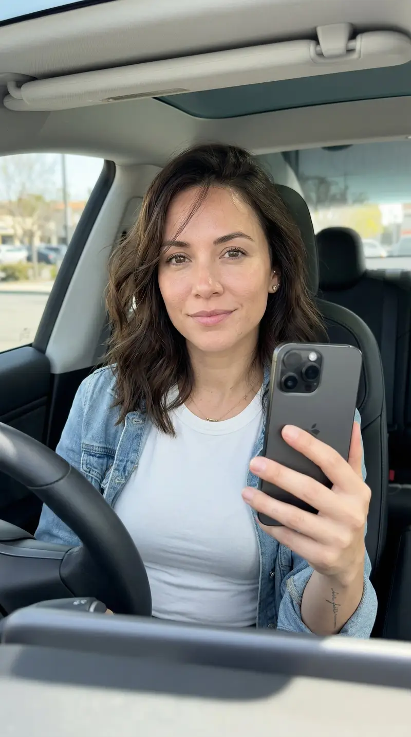Preview of Hyper-Photorealistic Car Selfie Prompt for Nano Banana 2