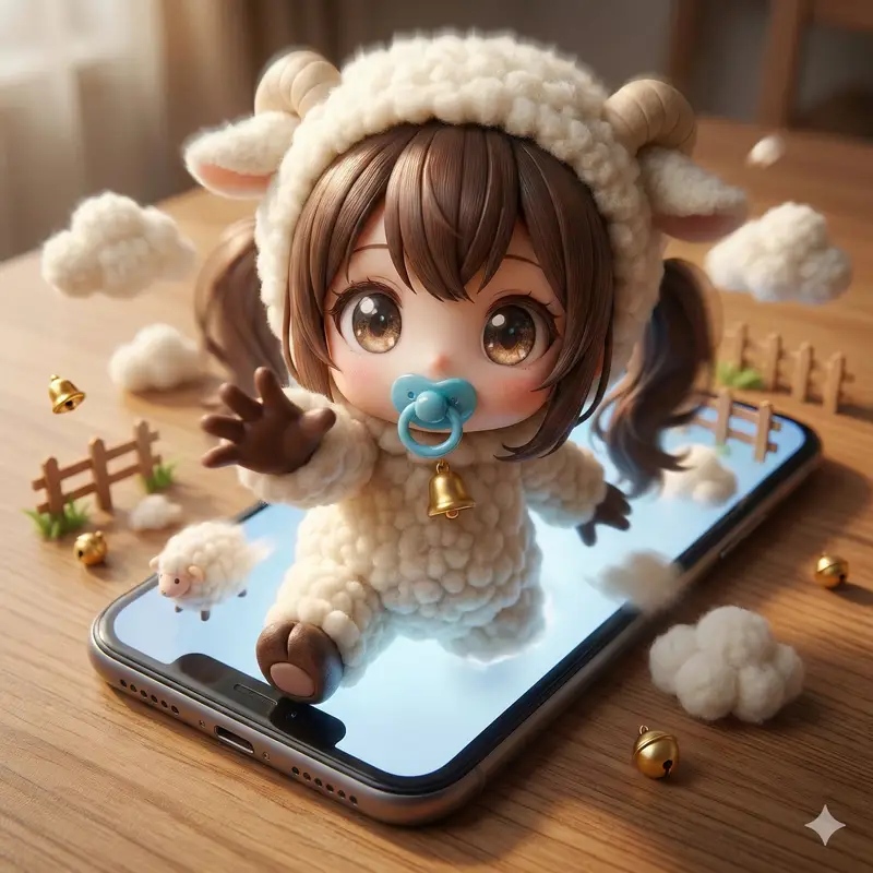 Preview of Character Emerging from Smartphone Screen (Forced Perspective)