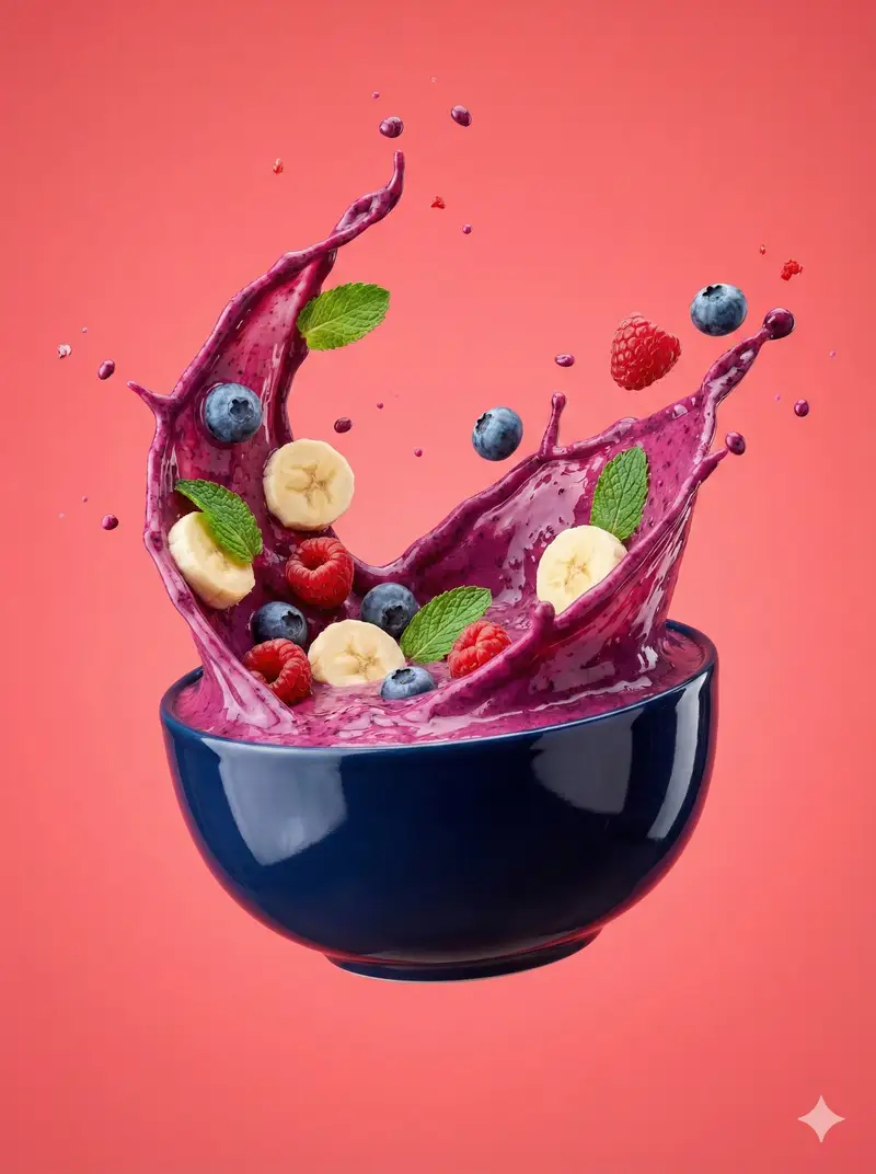 Preview of Hyper-Realistic Smoothie Bowl Advertising