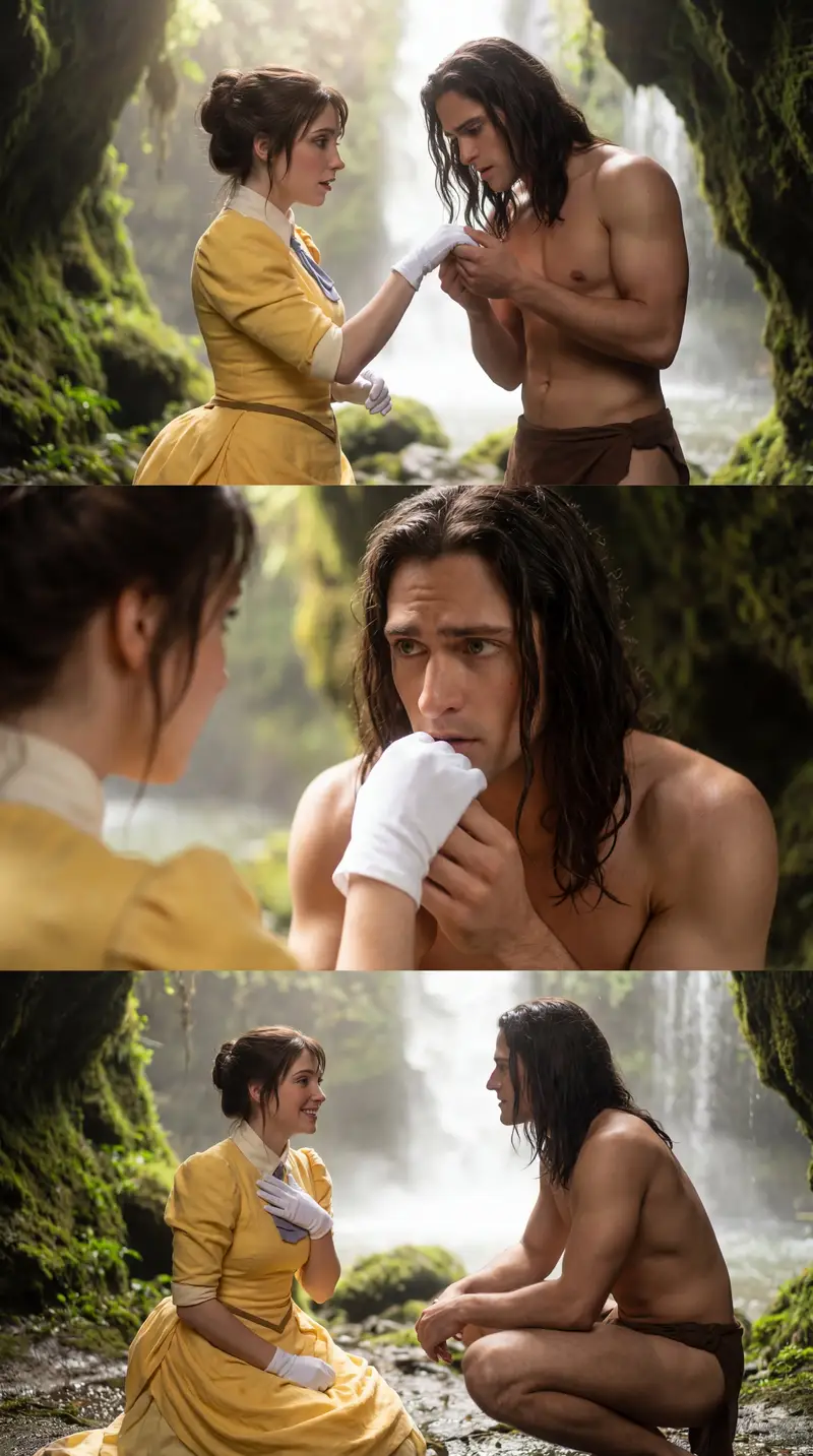 Preview of Tarzan and Jane Cosplay Waterfall Triptych Prompt