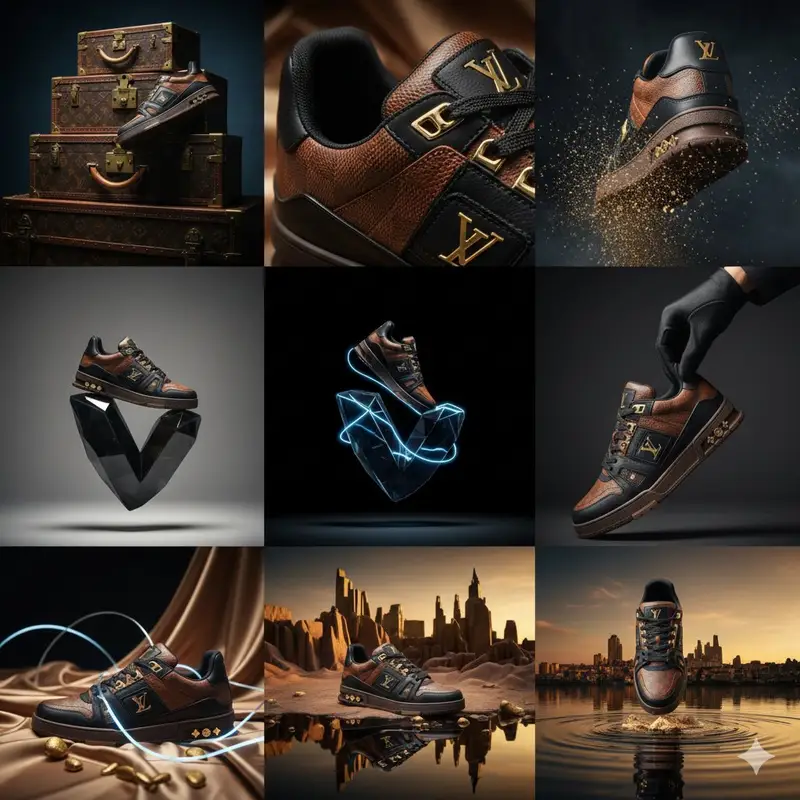 پیش‌نمایش Louis Vuitton Sneaker Editorial Grid Prompt