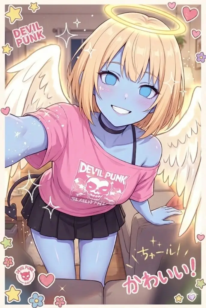 Preview of Puri-kura Style Processing and Drawn Wings Test