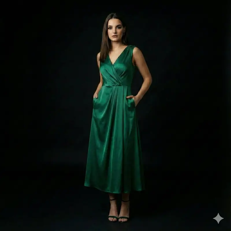 Preview of High-End Fashion Editorial Portrait on Black Background