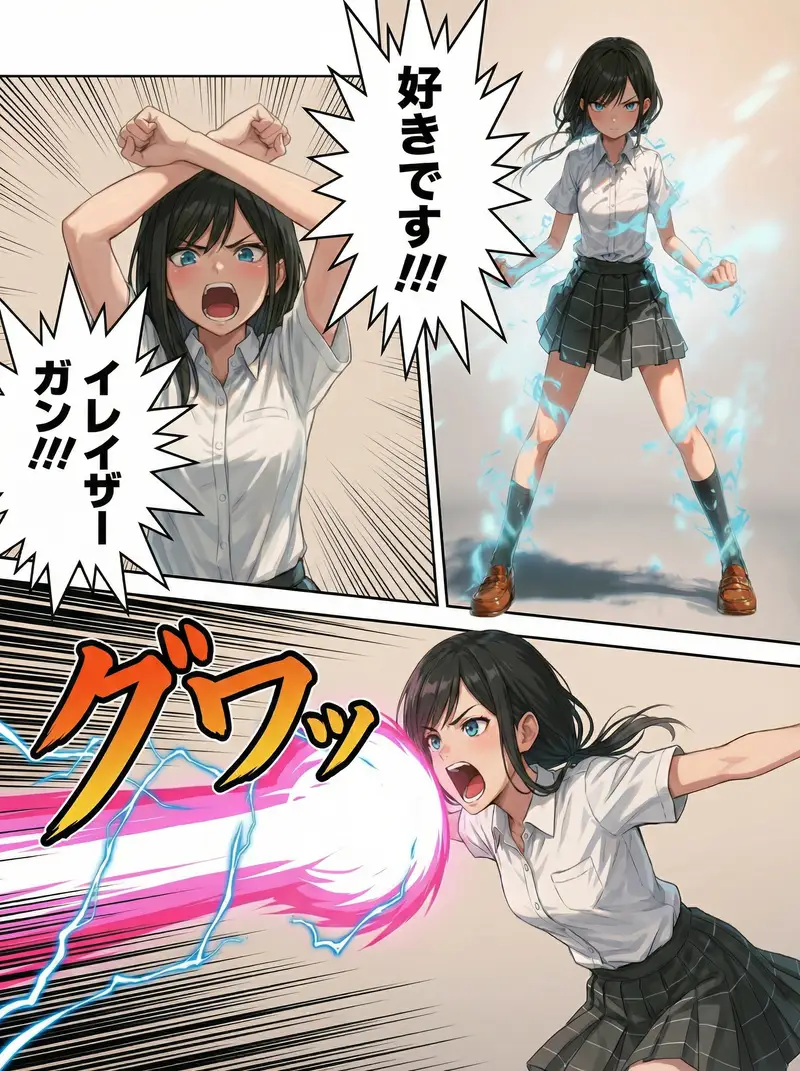 پیش‌نمایش Eraser Gun Style Prompt for Nano Banana Pro (Fighting Pose Stage)