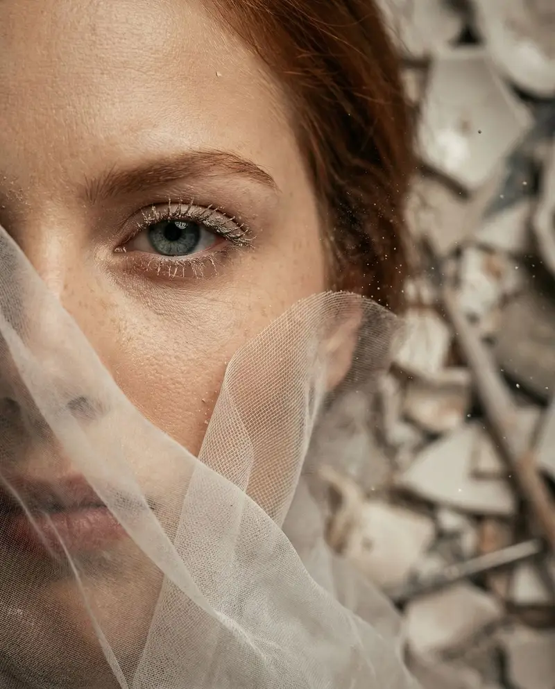 Preview of Surreal Macro Portrait with Porcelain Restoration Theme