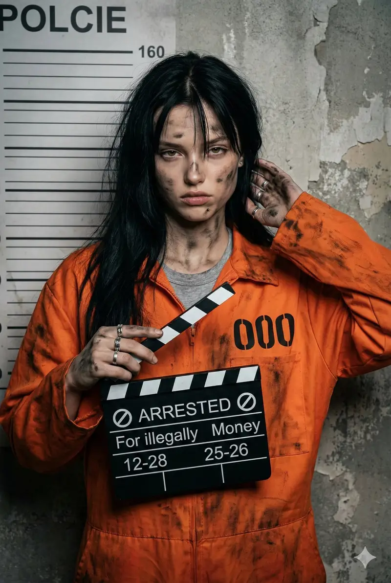 پیش‌نمایش Gritty Prisoner Mugshot Portrait Prompt