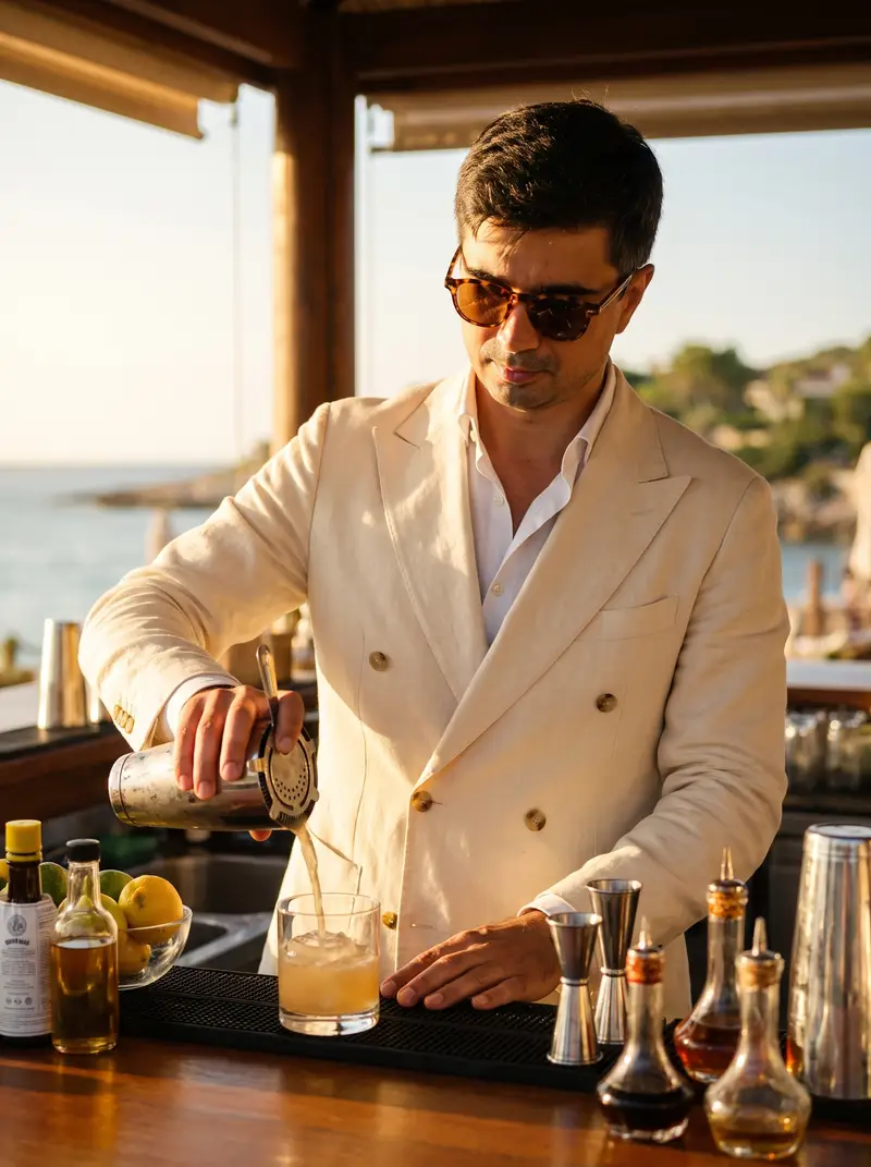 پیش‌نمایش Cinematic Golden Hour Cocktail Portrait