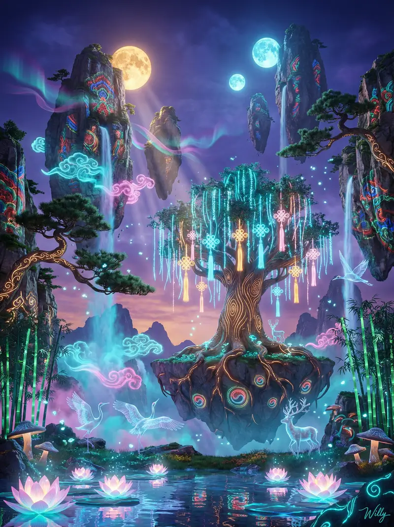 Preview of Korean-Inspired Avatar Pandora Floating Mountain Landscape