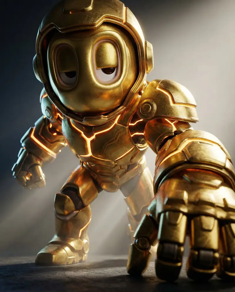 Preview of Mech Armor Power Reveal Prompt (Likeness Preservation)