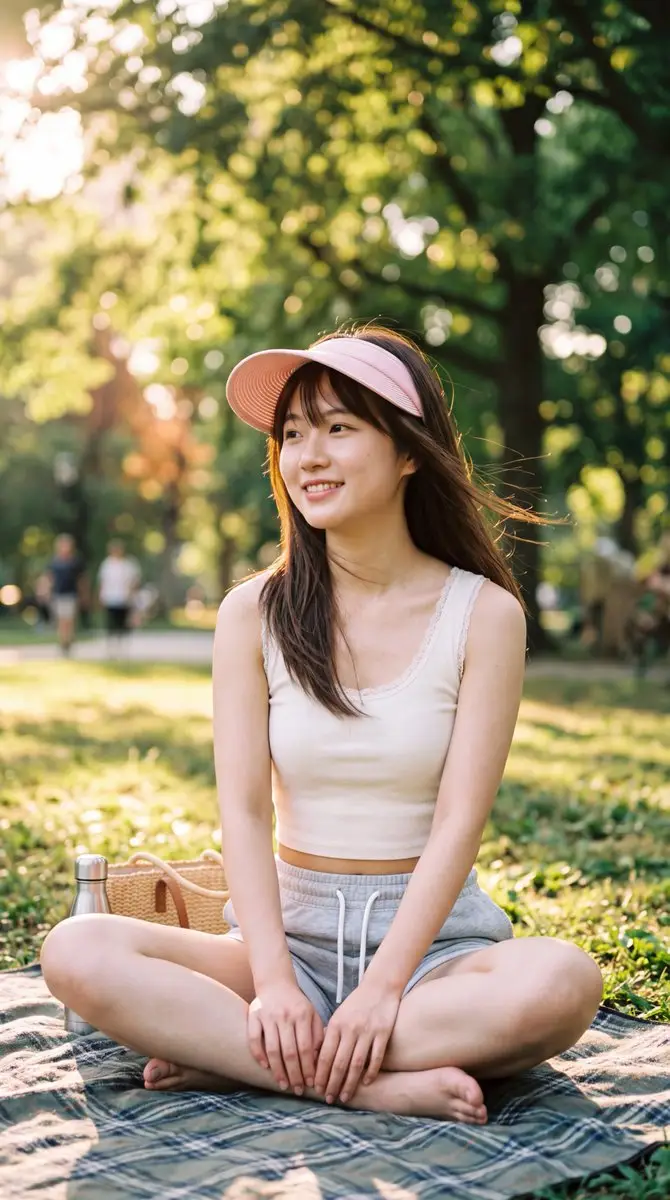 Preview of Sunlit Park Picnic Portrait