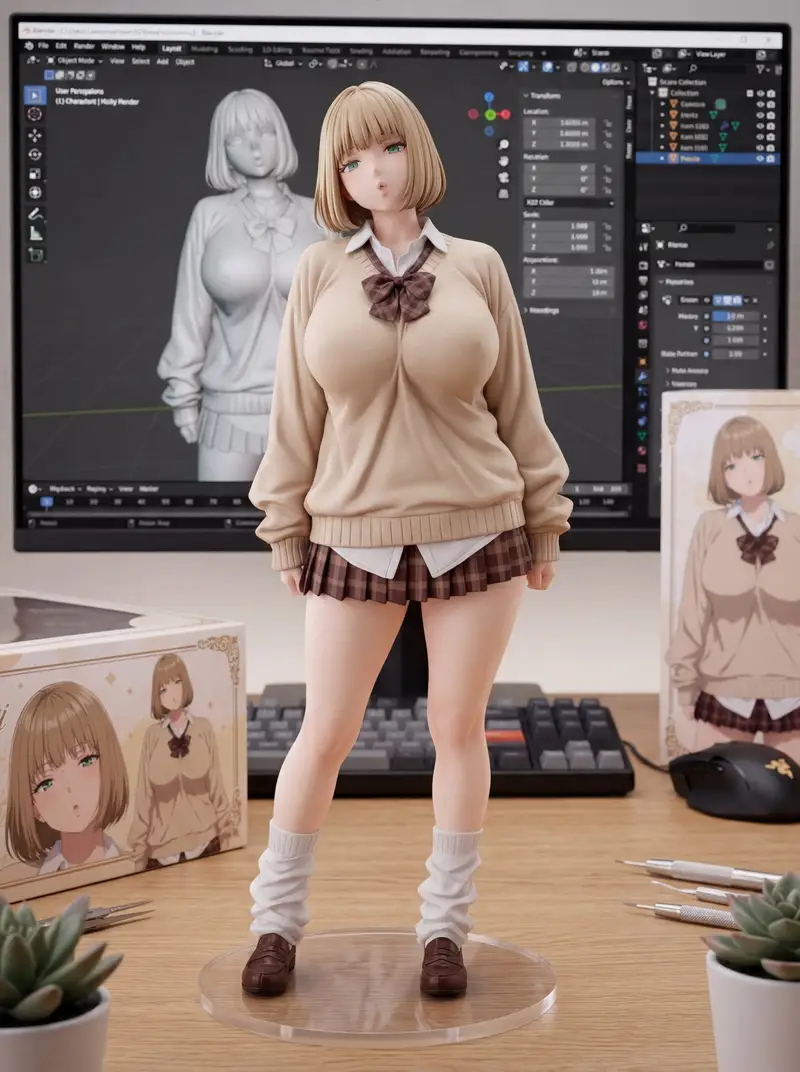 Preview of Nano Banana 2 prompt for creating figures and 3D models