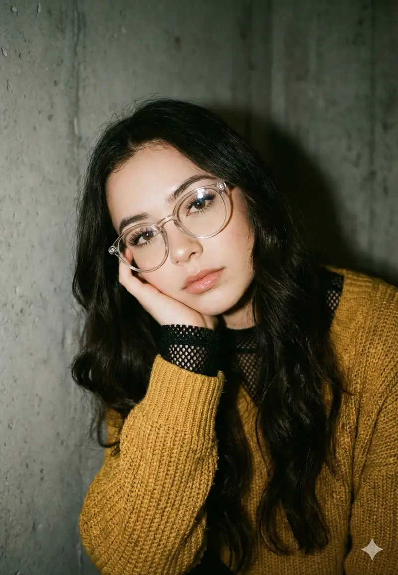 Preview of Mustard Sweater Aesthetic Portrait Prompt