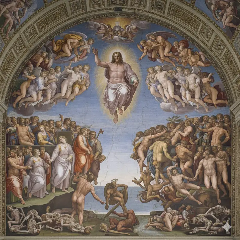 Preview of Michelangelo's Last Judgment Style Image