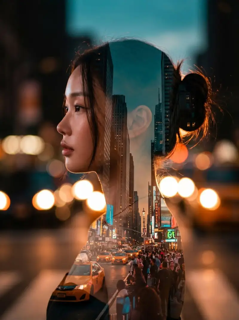 Preview of Double Exposure City Portrait