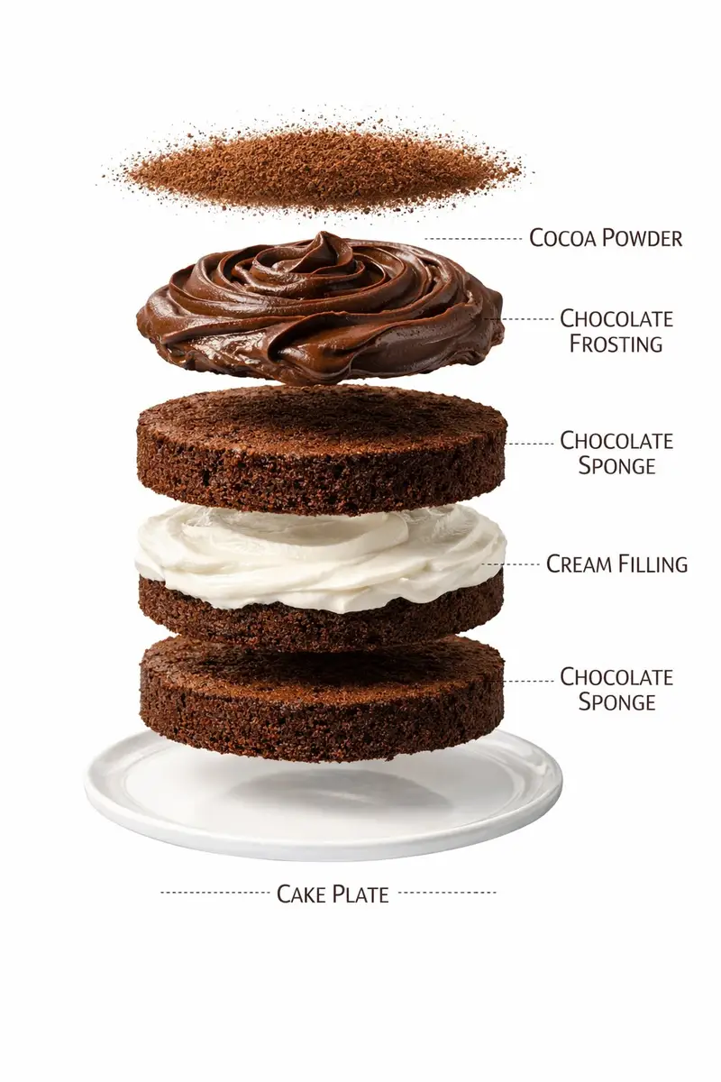 پیش‌نمایش Ultra-Realistic Chocolate Cake Food Photography with Motion Prompt