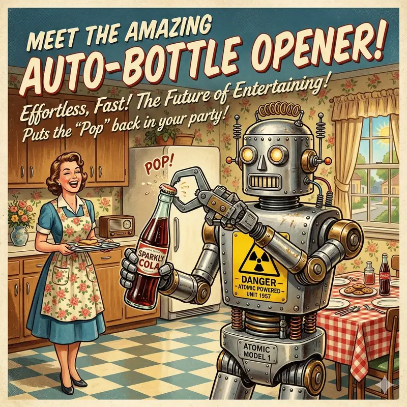 Preview of Retro Futurism Auto-Bottle Opener