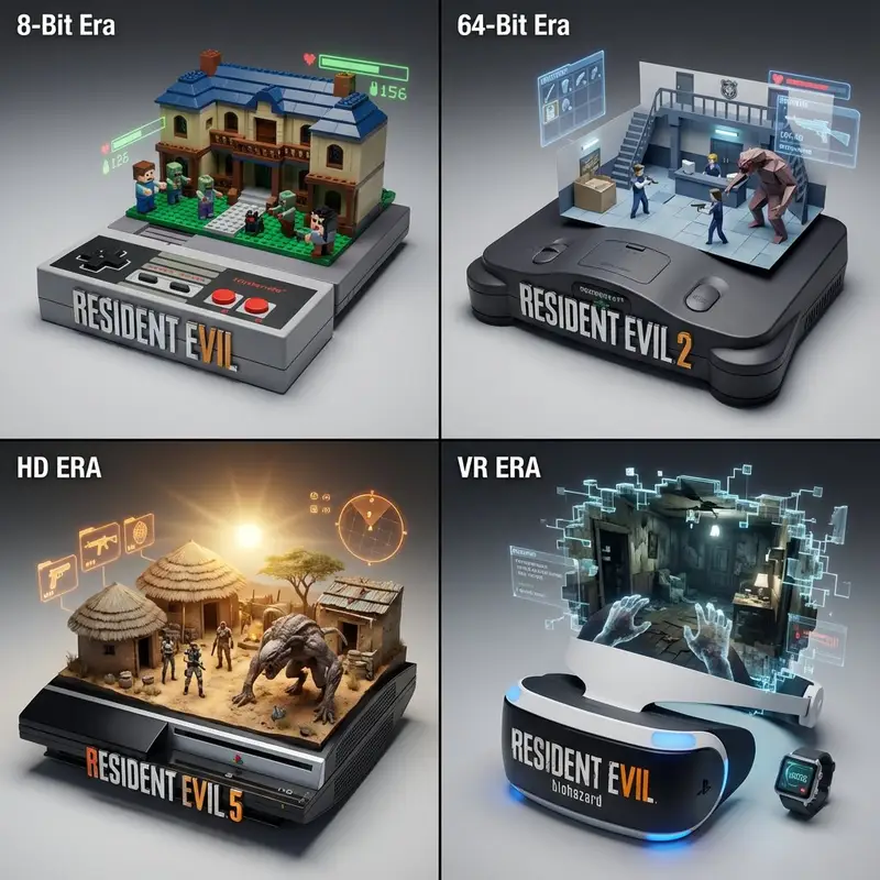 Preview of Gaming History Console Architecture Grid Template
