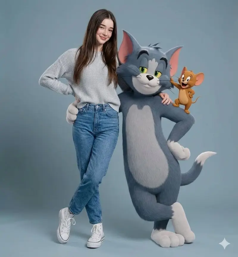 Preview of Hyper-realistic Portrait with Tom & Jerry 3D Characters