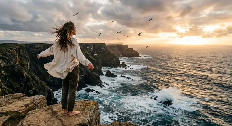 Preview of Coastal Freedom Sunset Portrait