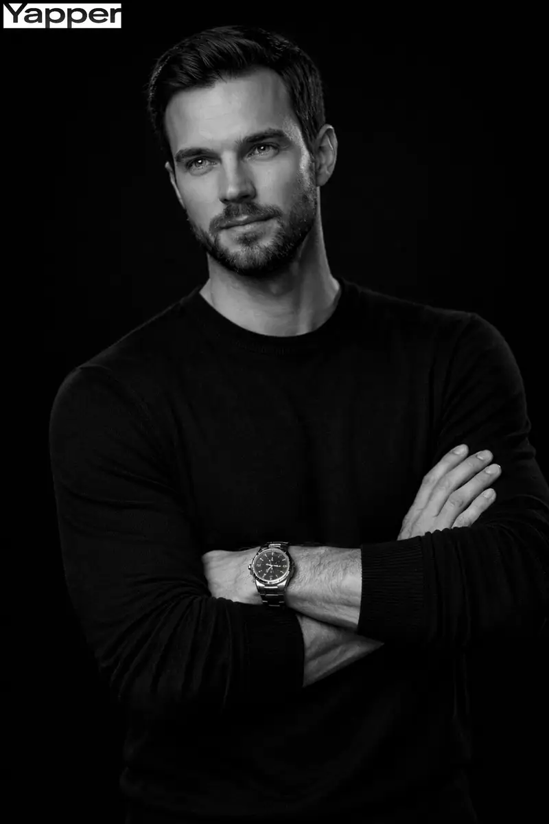 Preview of Cinematic Monochrome Male Portrait