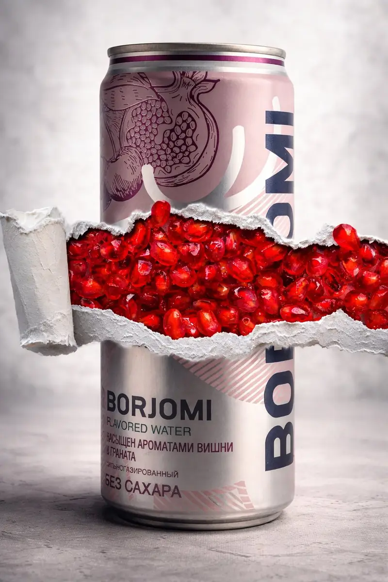 Preview of 8K Product Photography with Conceptual Cutaway (Borjomi)