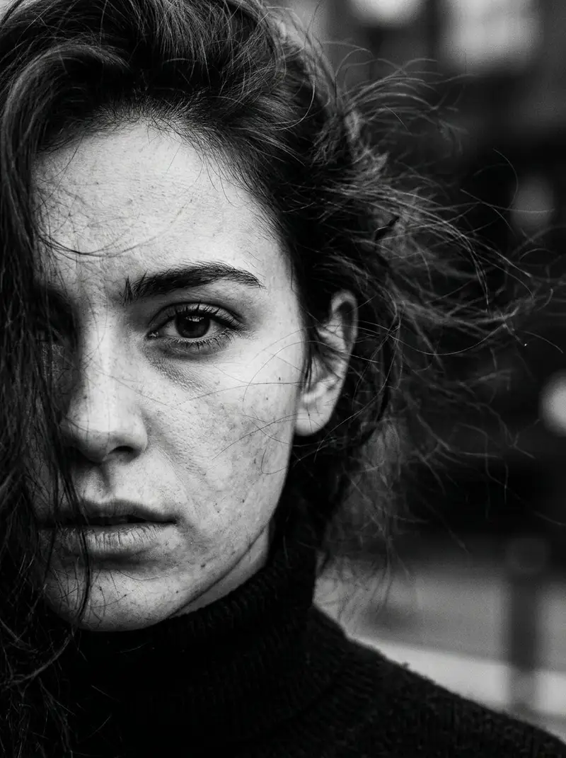 Preview of High Contrast Cinematic Face Portrait