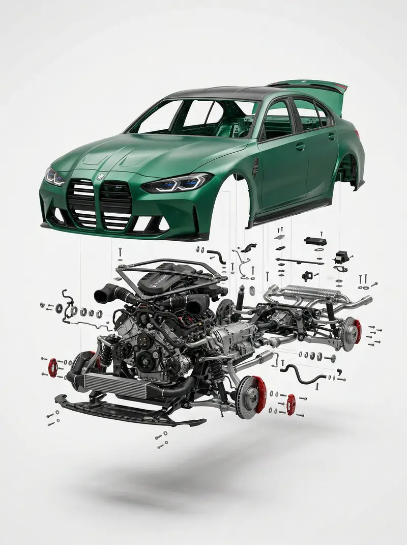 Preview of Exploded View Car Advertisement
