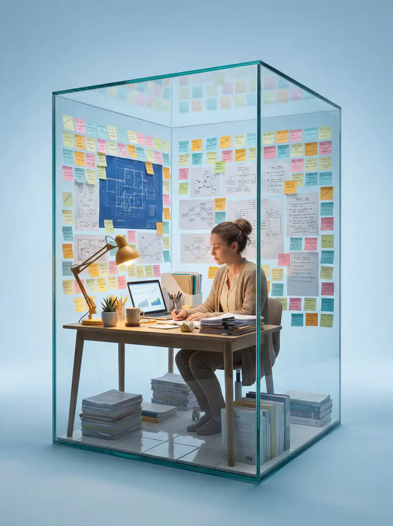 Preview of Macro Photography of Subject in Glass Workspace