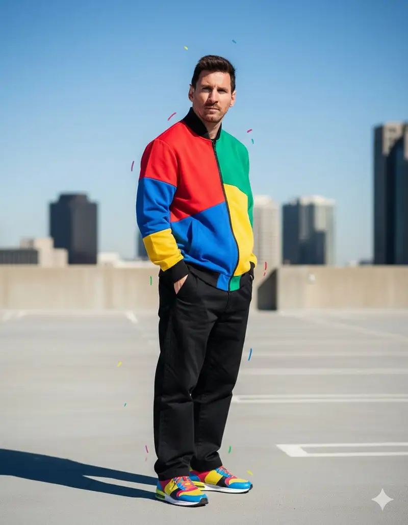پیش‌نمایش Messi in Gen Z Fashion Portrait