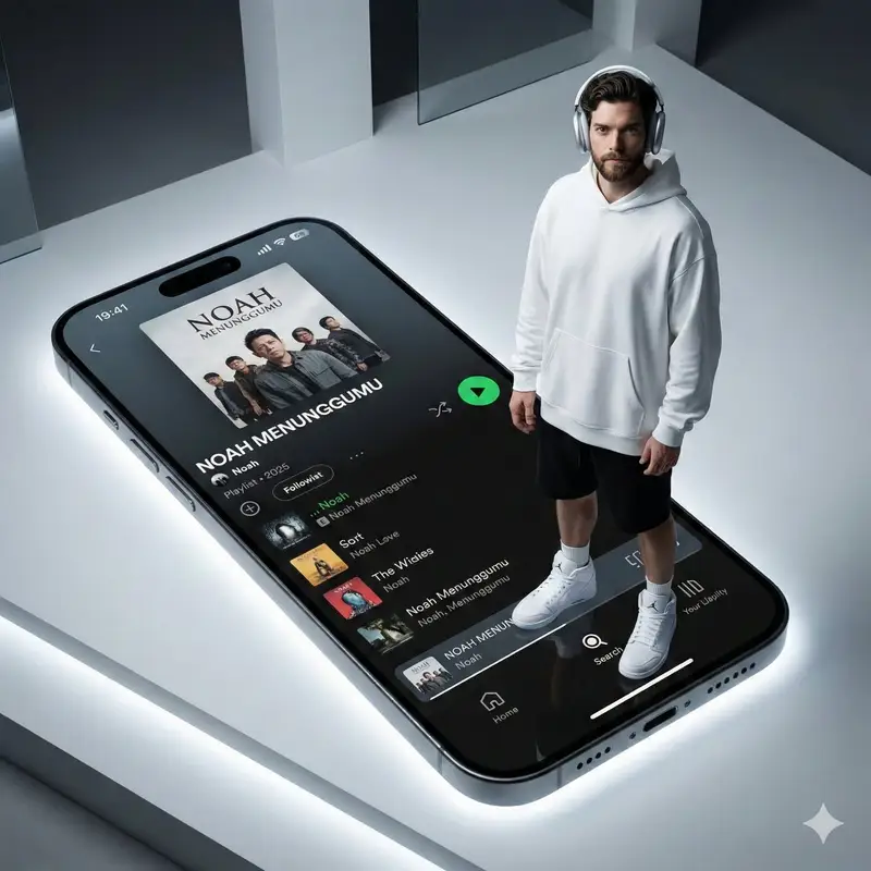 Preview of Futuristic Fashion Shot on Giant Smartphone Screen