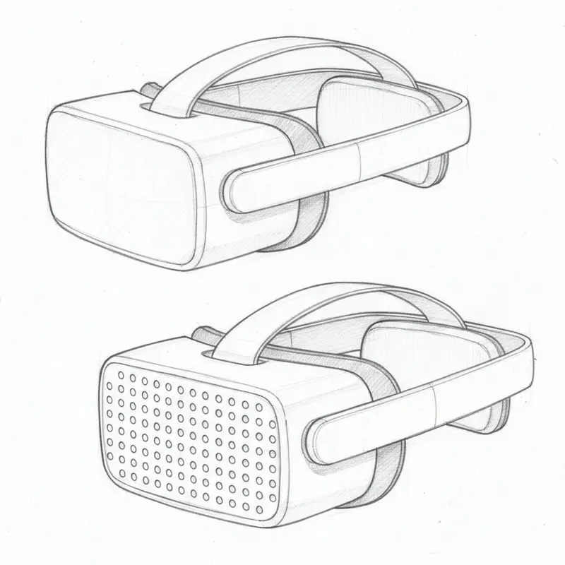 پیش‌نمایش Dieter Rams Inspired VR Headset Sketch