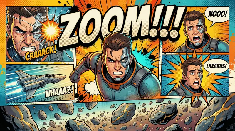 Preview of Comic Book Poster Illustration Template