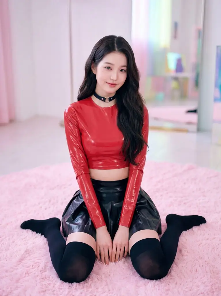Preview of Wonyoung Latex Portrait on Pink Rug