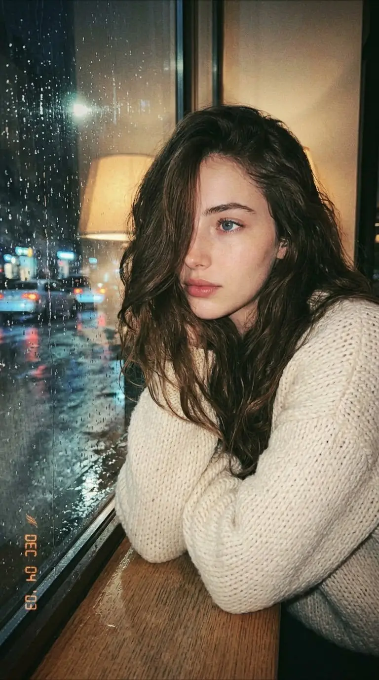 Preview of Nostalgic Rainy Window Portrait
