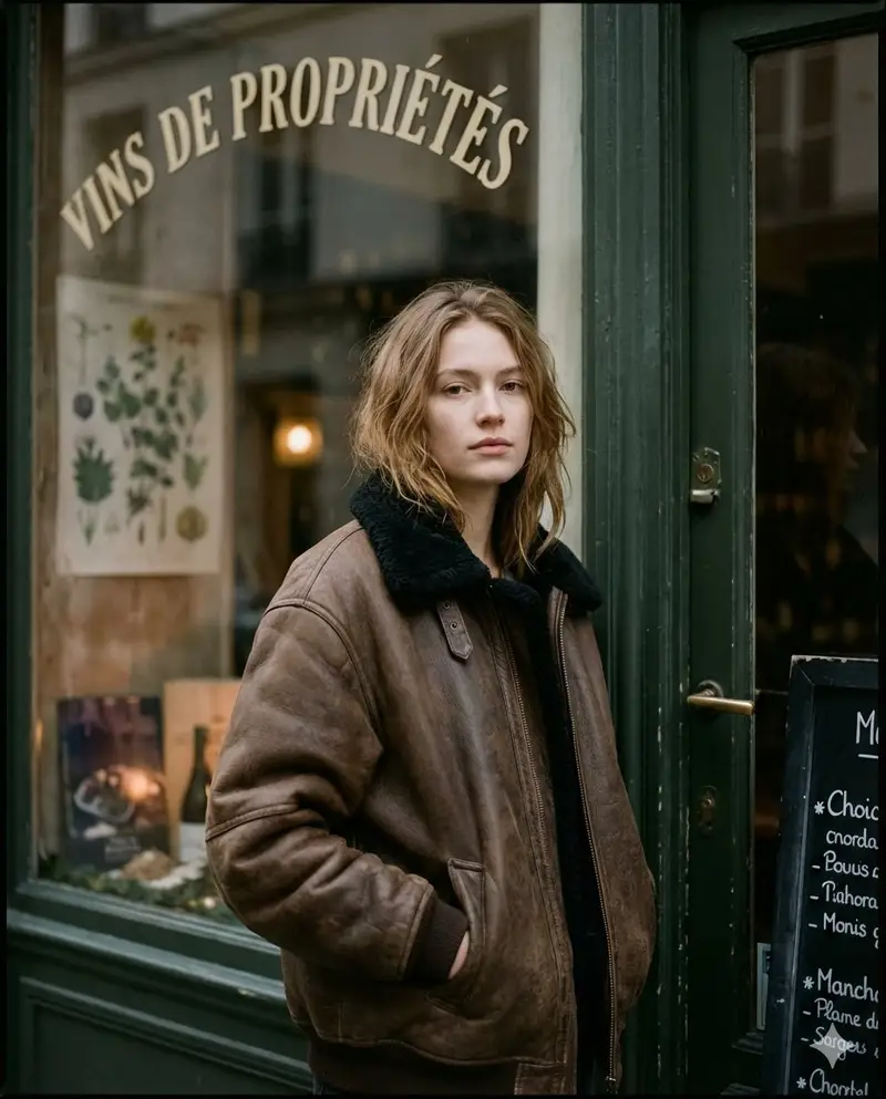 پیش‌نمایش Moody Paris Street Editorial Portrait · 2