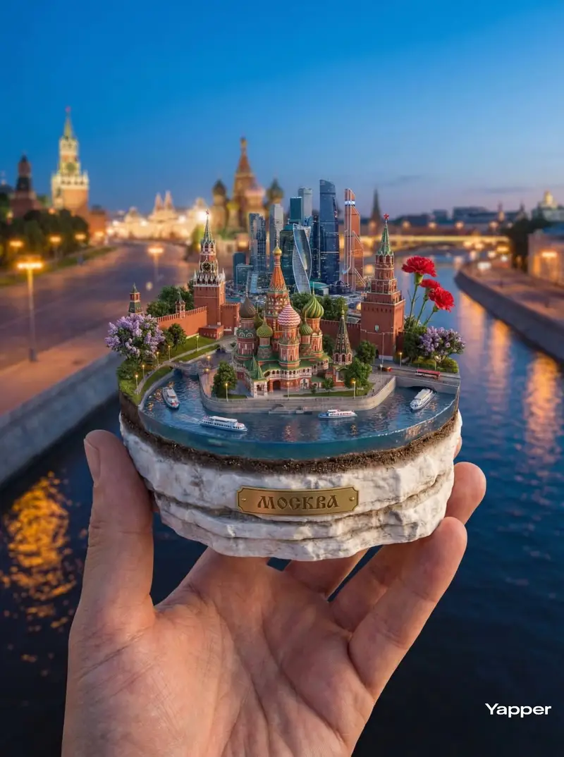 پیش‌نمایش Hyper-Realistic Miniature Moscow Diorama