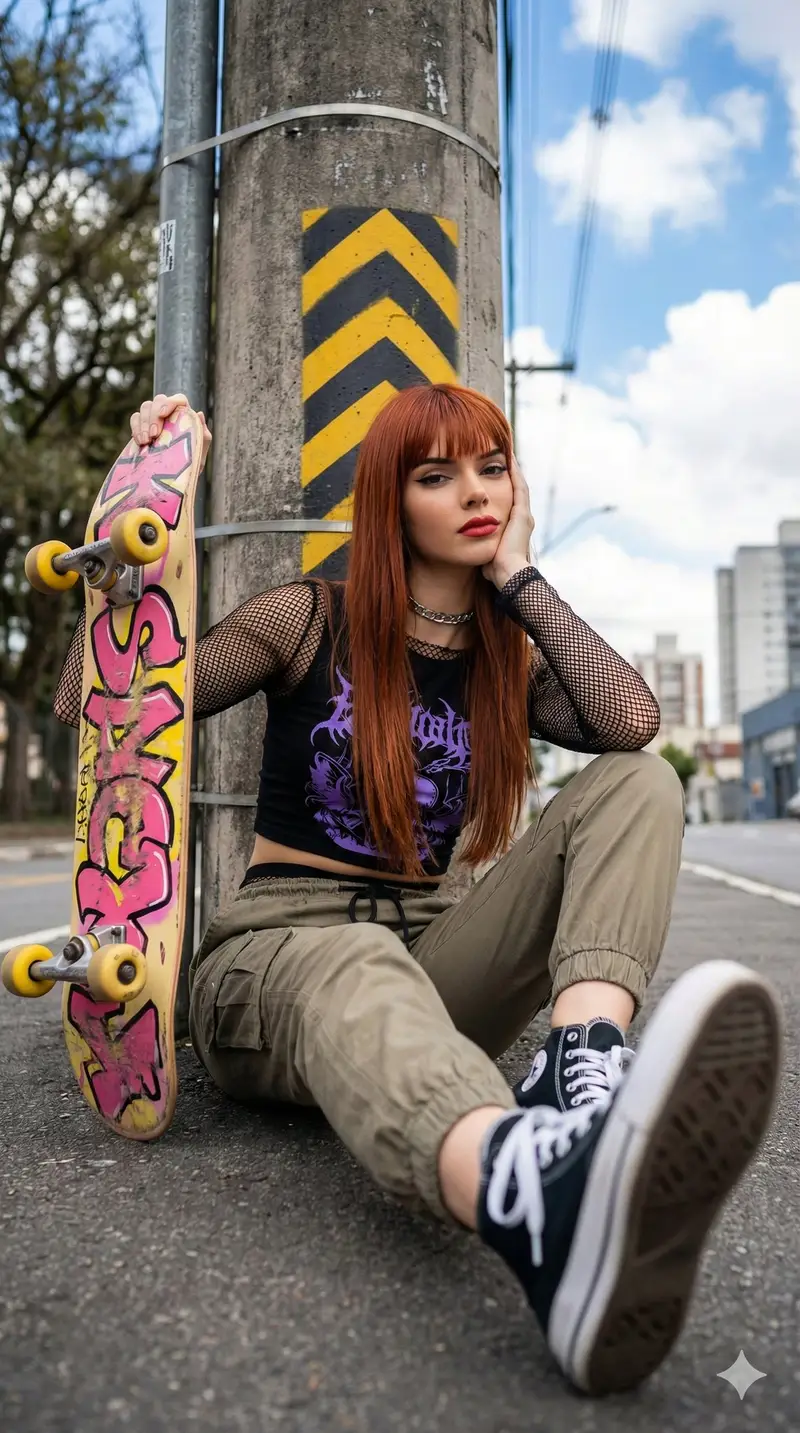 Preview of Alternative Skater Aesthetic Portrait Prompt