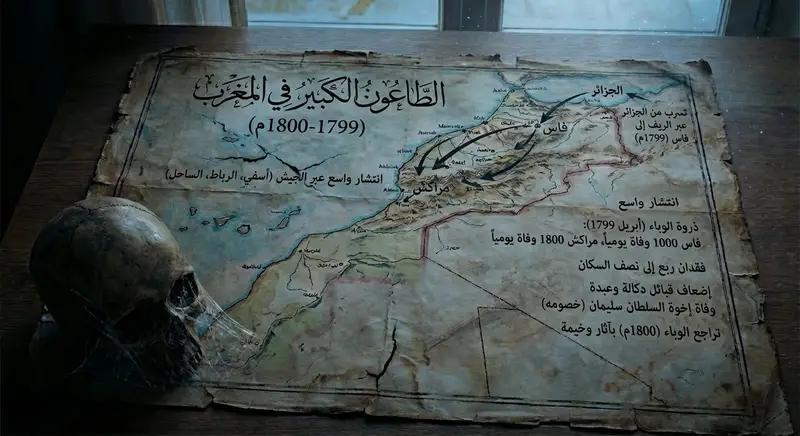 Preview of نقشهٔ مراکش در دوران طاعون ۱۷۹۹–۱۸۰۰
