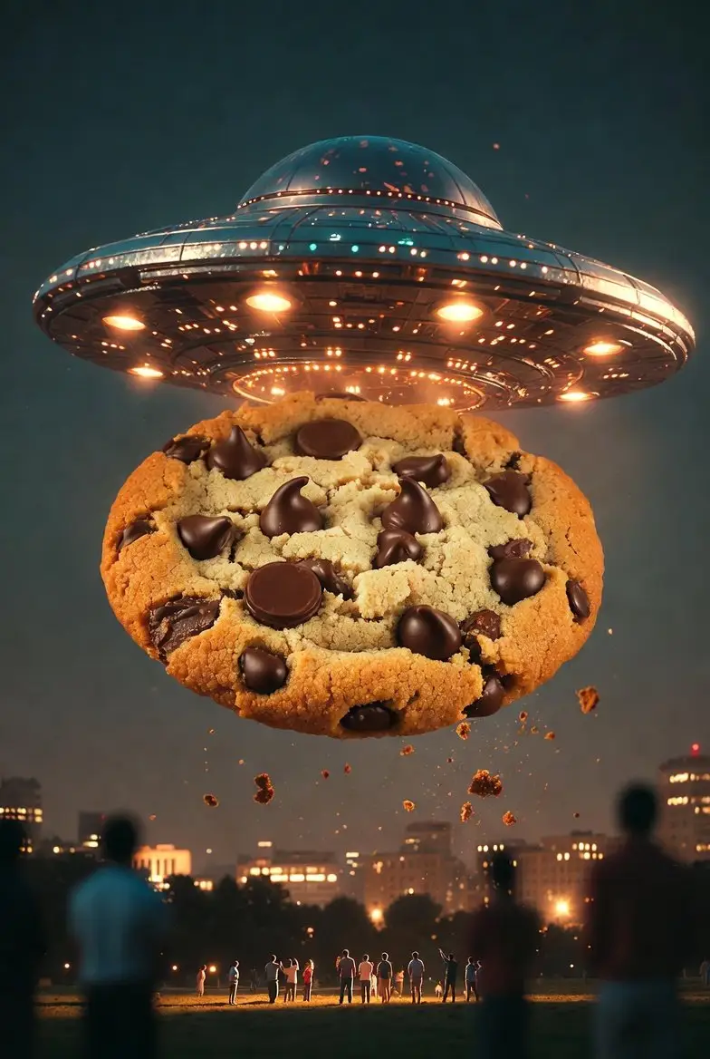 پیش‌نمایش Sci-Fi Encounter with Giant Floating Cookie