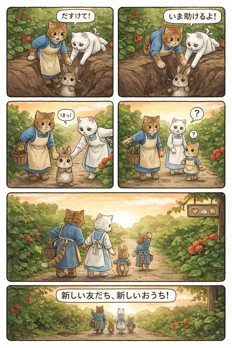 Preview of Converting Video to 4-Panel Manga