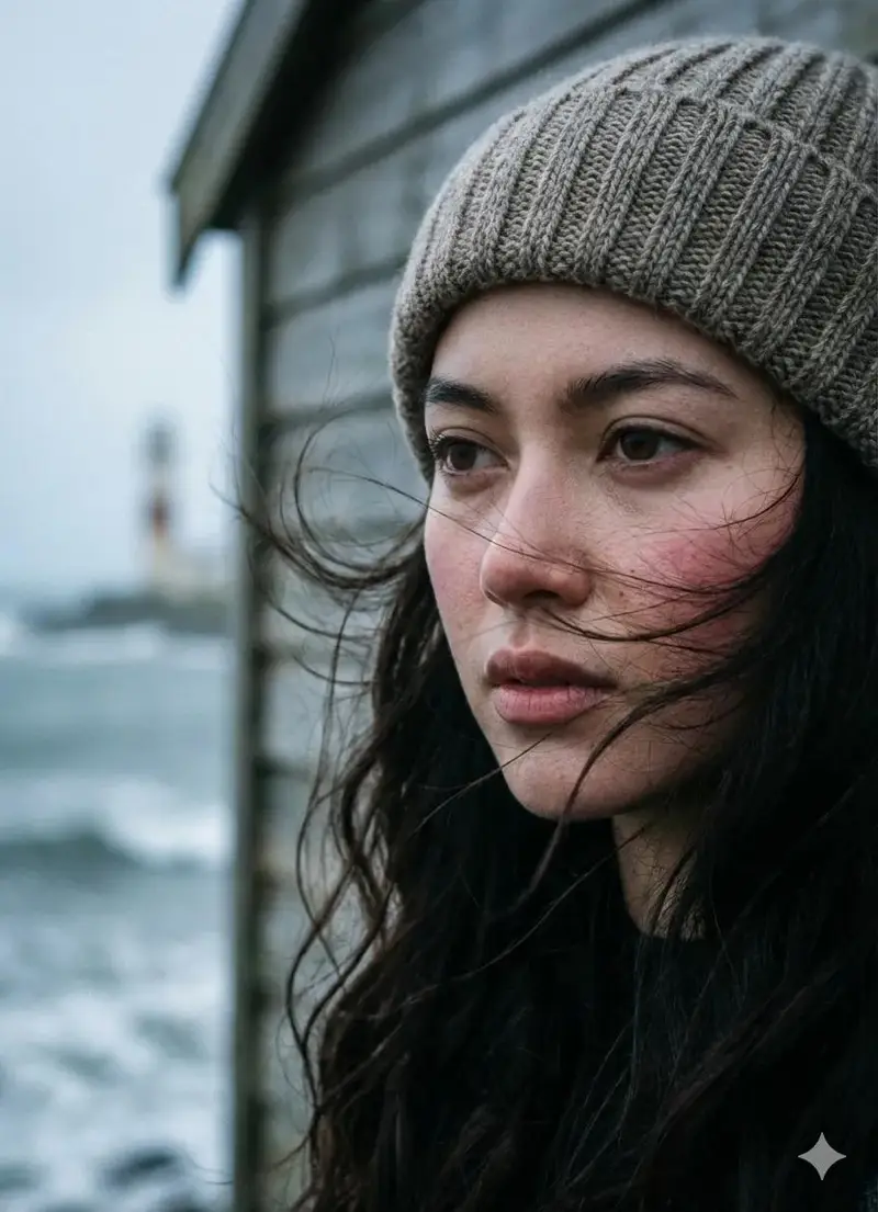 Preview of Cinematic Seaside Pier Portrait Prompt