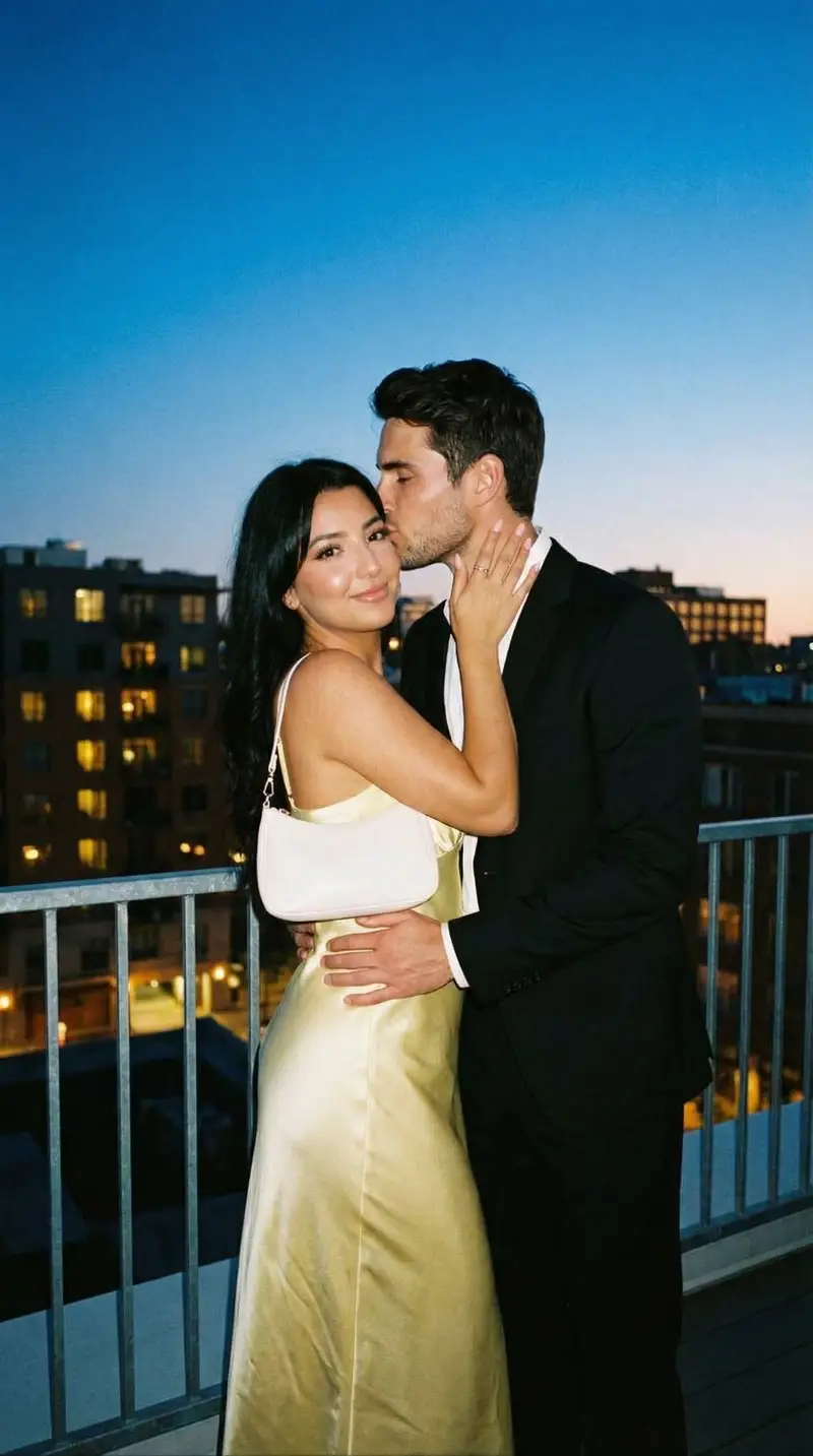 پیش‌نمایش Candid Rooftop Kiss with Direct Flash at Blue Hour