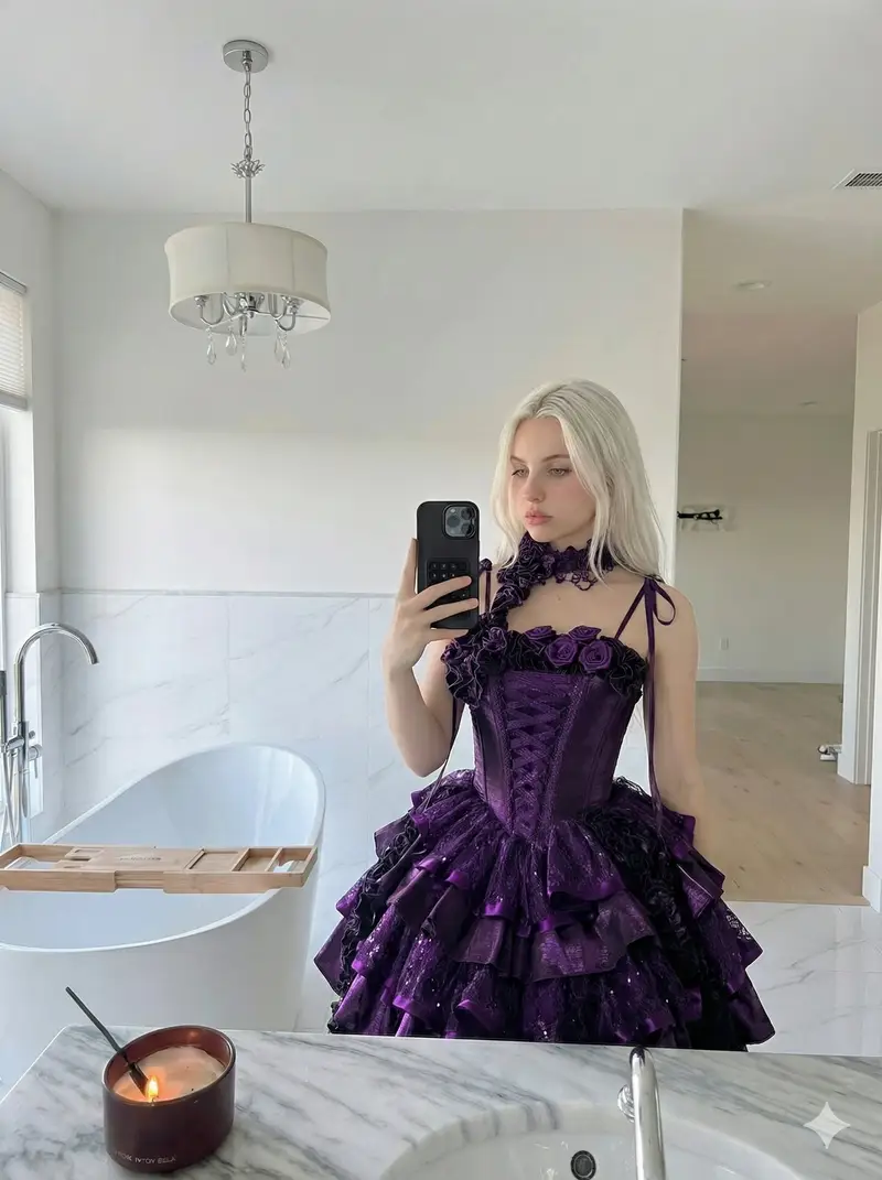 پیش‌نمایش Gothic Lolita Mirror Selfie Prompt