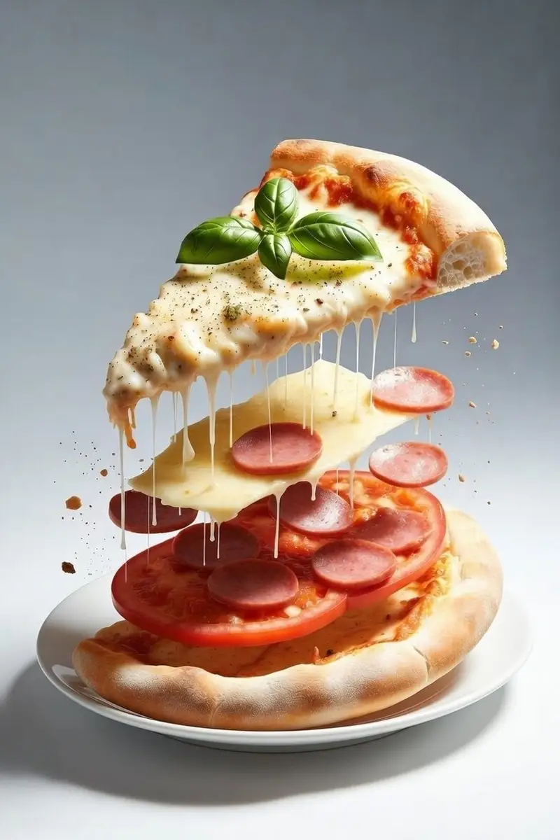 Preview of Deconstructed Floating Pizza Still Life Prompt