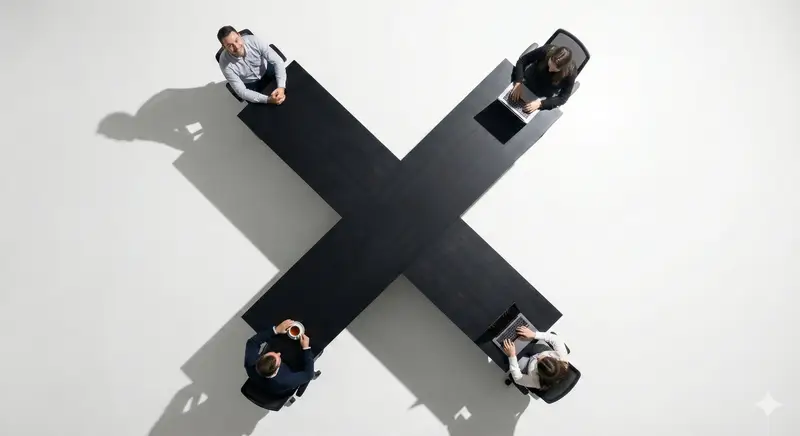 Preview of Top-Down Flat Lay of Custom-Shaped Conference Table