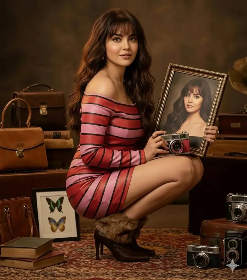 پیش‌نمایش Vintage Studio Portrait with Picture-in-Picture Effect