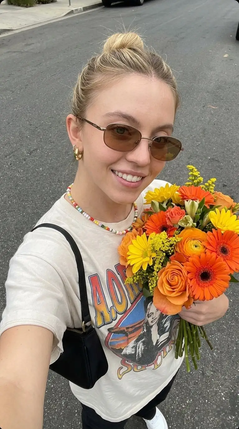 Preview of Ultra-realistic Selfie Photo with Fresh Flowers