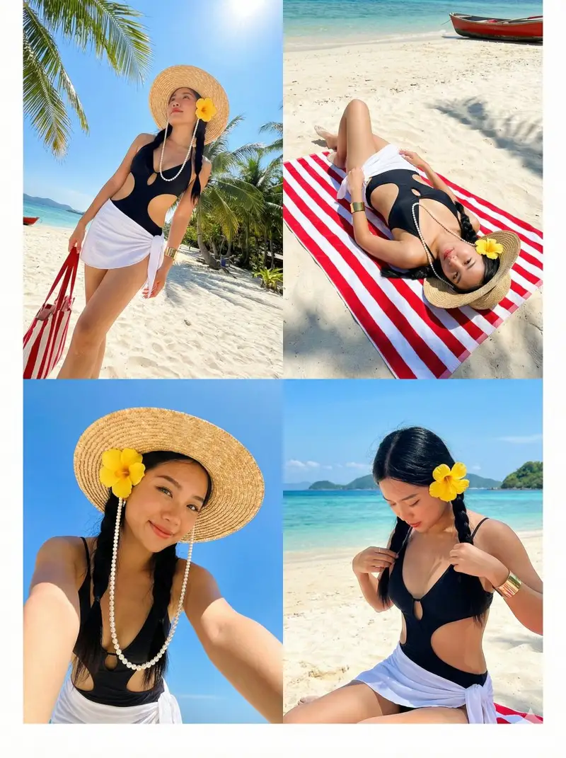 Preview of Tropical Beach Vacation Photo Collage