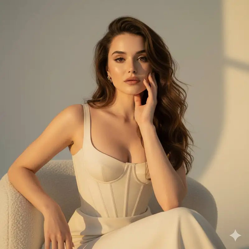 Preview of High-Fashion Editorial Golden Hour Portrait